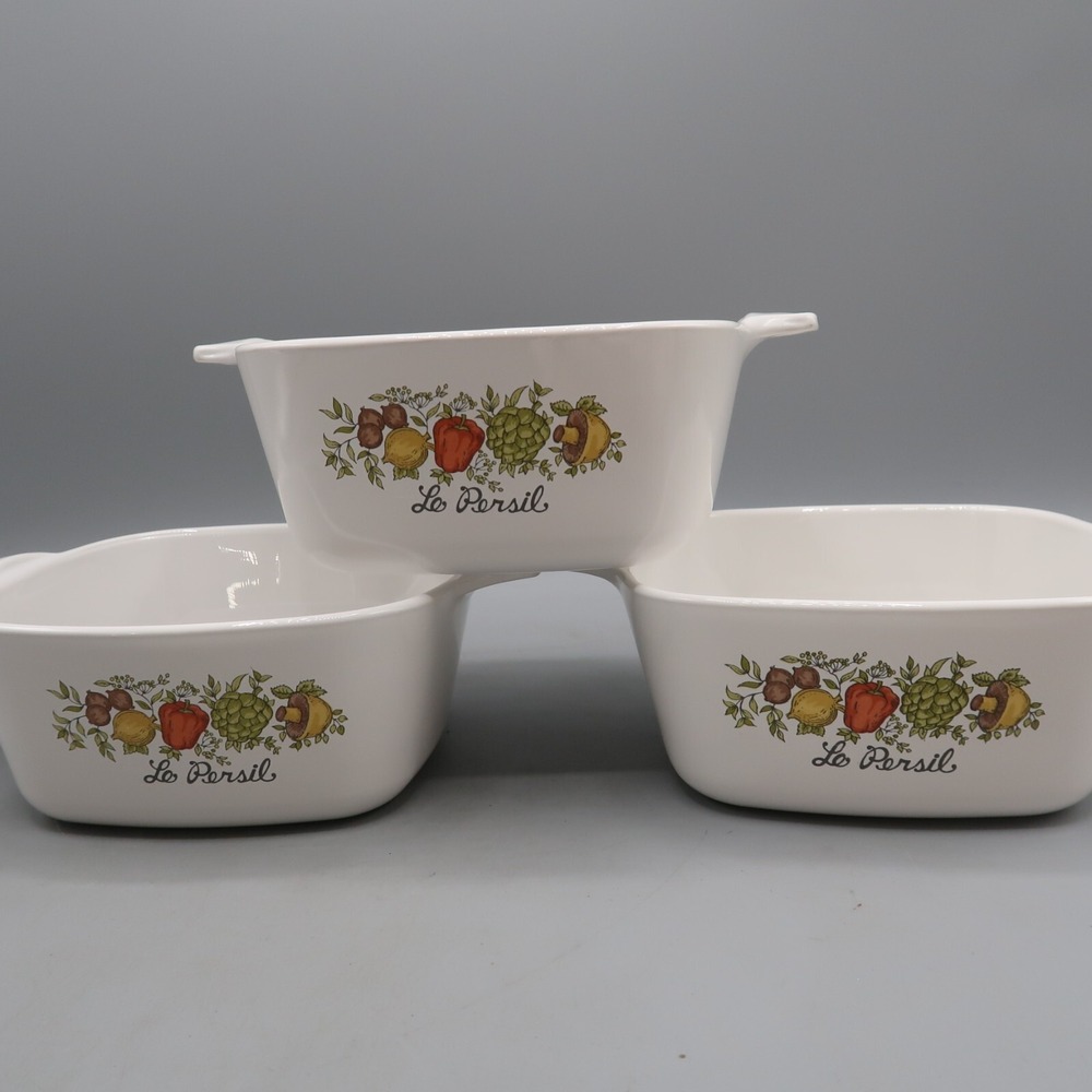 3 CorningWare 700ml Small Casserole Spice Of Life L'Echalote La Marjolaine